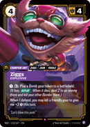 front of card Ziggs, Explosive [Radiance] 112/167