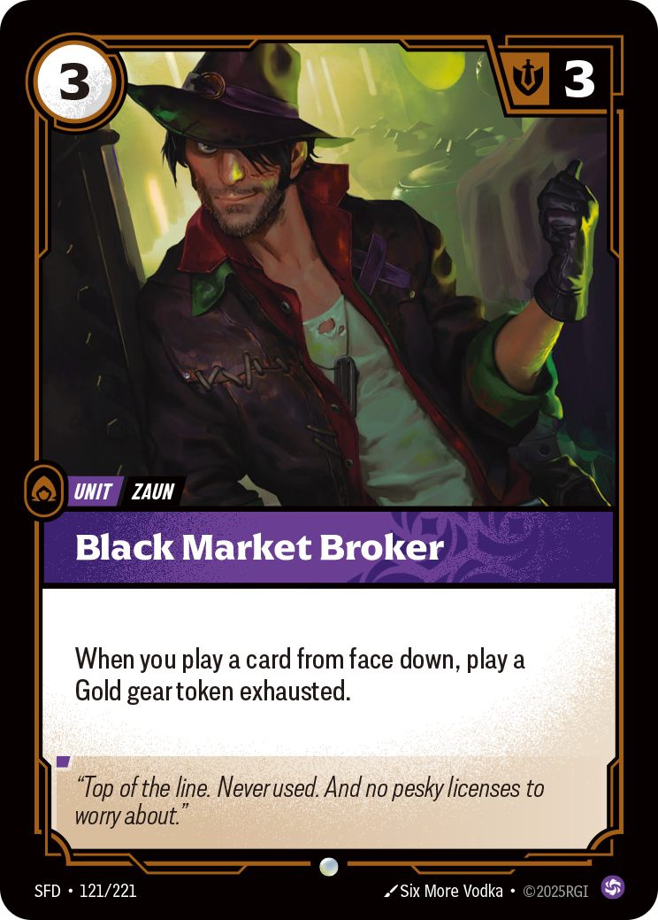 front of card Black Market Broker [Spiritforged] 121/221
