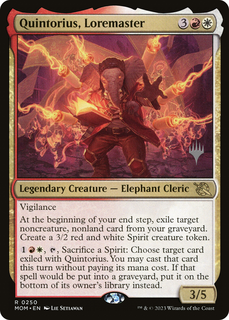 Quintorius, Loremaster (Promo Pack) [March of the Machine Promo Pack]