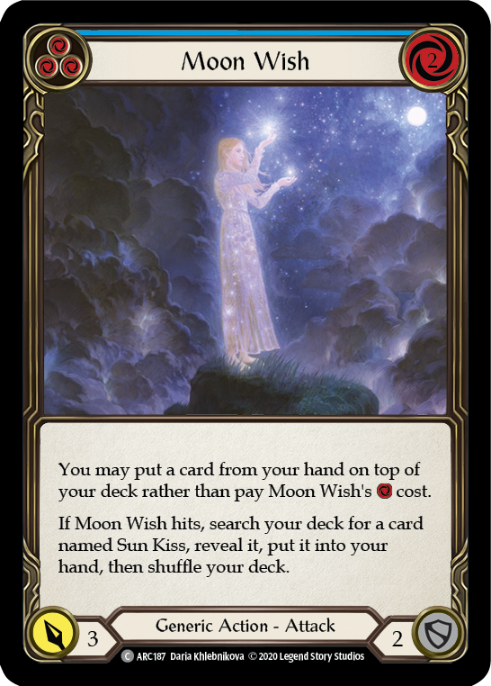 Moon Wish (Blue) [U-ARC187] (Arcane Rising Unlimited) Unlimited Rainbow Foil