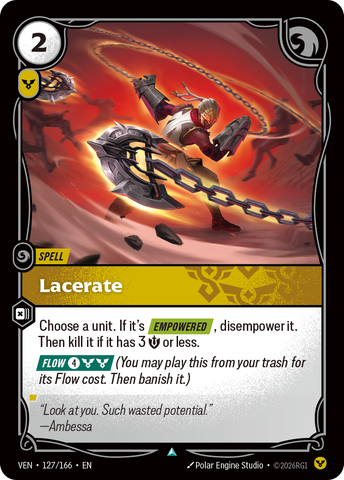 front of card Lacerate [Vendetta] 127/166