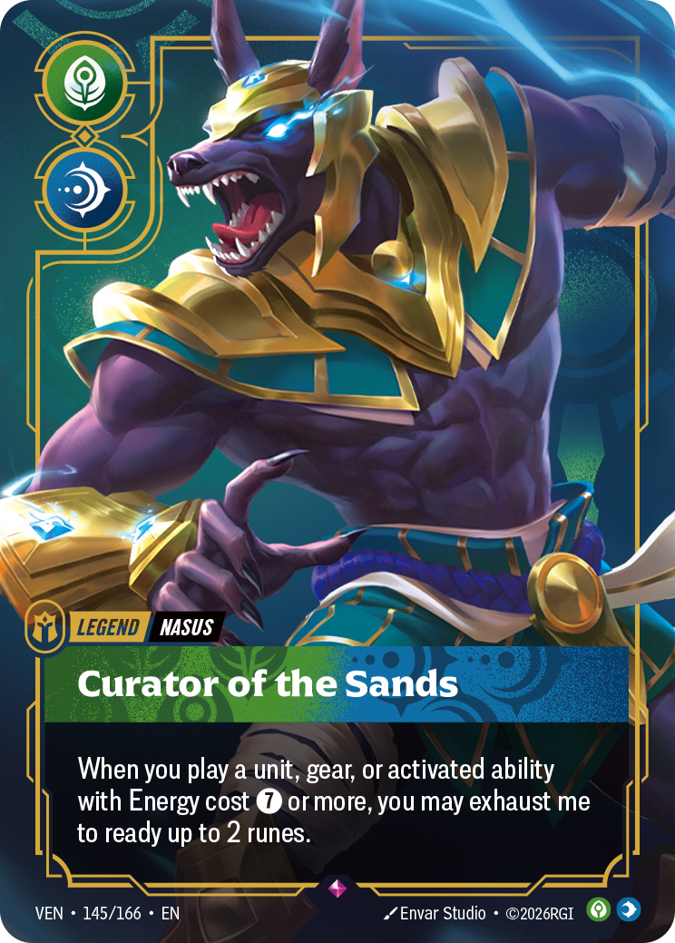 front of card Nasus - Curator of the Sands [Vendetta] 145/166
