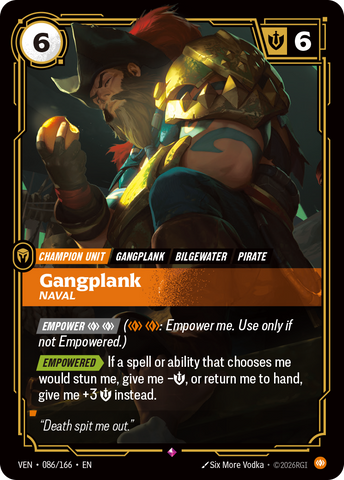 front of card Gangplank, Naval [Vendetta] 086/166