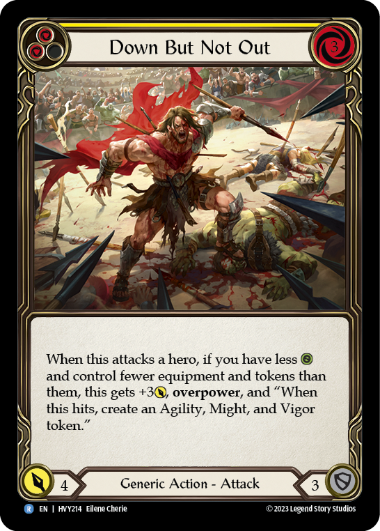 Down But Not Out (Yellow) [HVY214] (Heavy Hitters) Rainbow Foil