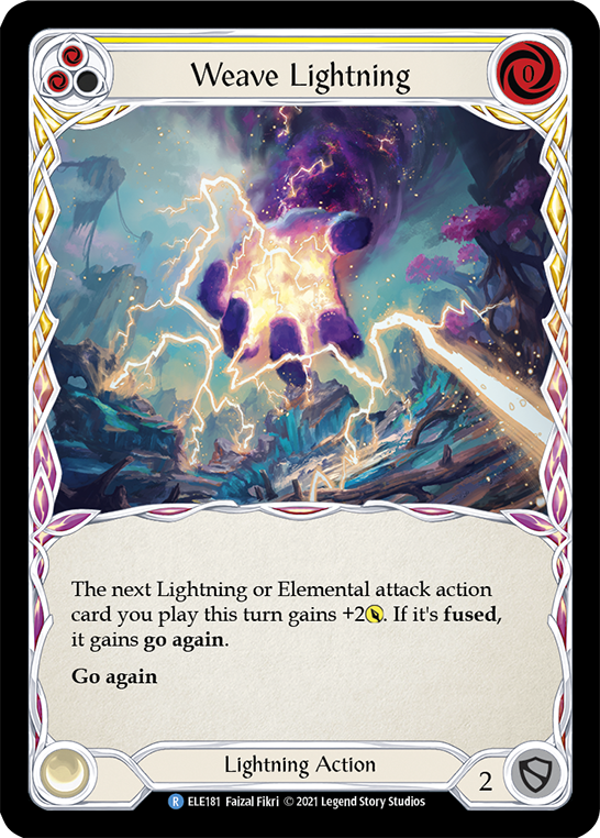 Weave Lightning (Yellow) [ELE181] (Tales of Aria) 1st Edition Normal