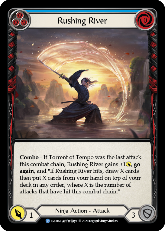 Rushing River (Blue) [CRU062] (Crucible of War) 1st Edition Rainbow Foil