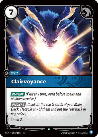 front of card Clairvoyance [Vendetta] 056/166