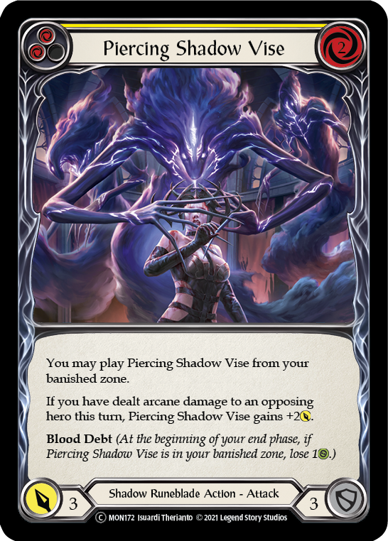 Piercing Shadow Vise (Yellow) [U-MON172-RF] (Monarch Unlimited) Unlimited Rainbow Foil