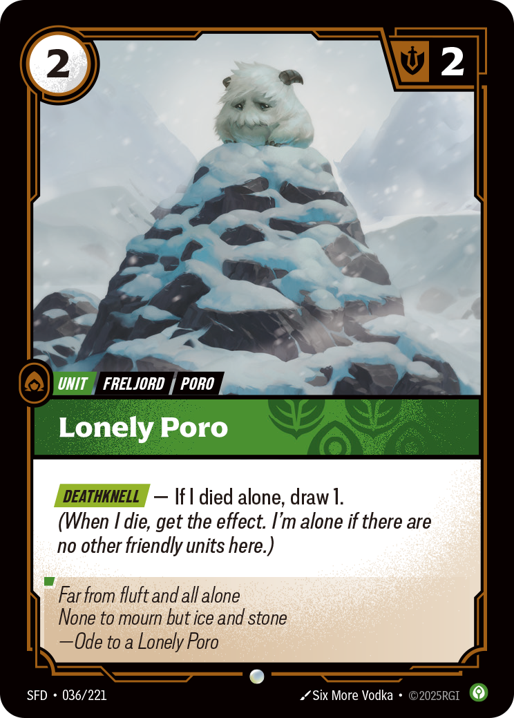 front of card Lonely Poro [Spiritforged] 036/221