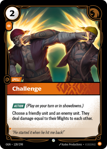 front of card Challenge [Origins] #128