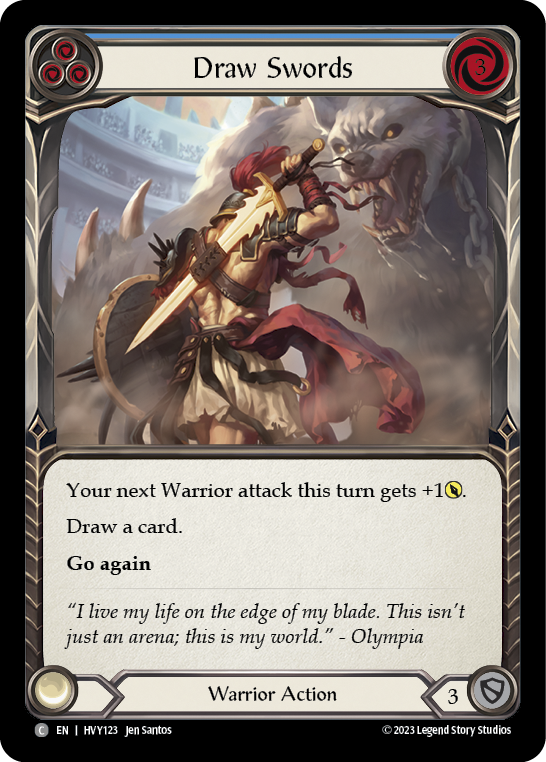 Draw Swords (Blue) [HVY123] (Heavy Hitters) Rainbow Foil