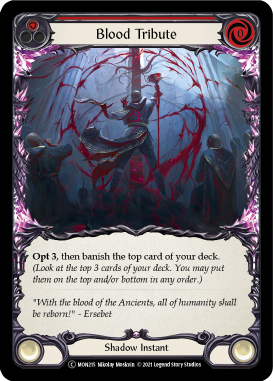 Blood Tribute (Red) [U-MON215] (Monarch Unlimited) Unlimited Normal