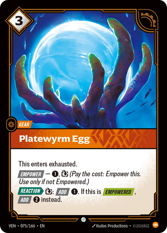 front of card Platewyrm Egg [Vendetta] 075/166
