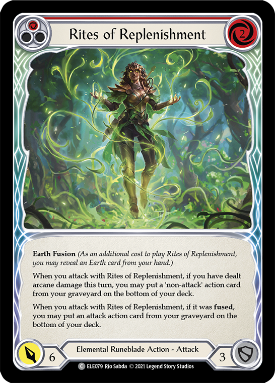 Rites of Replenishment (Red) [ELE079] (Tales of Aria) 1st Edition Rainbow Foil
