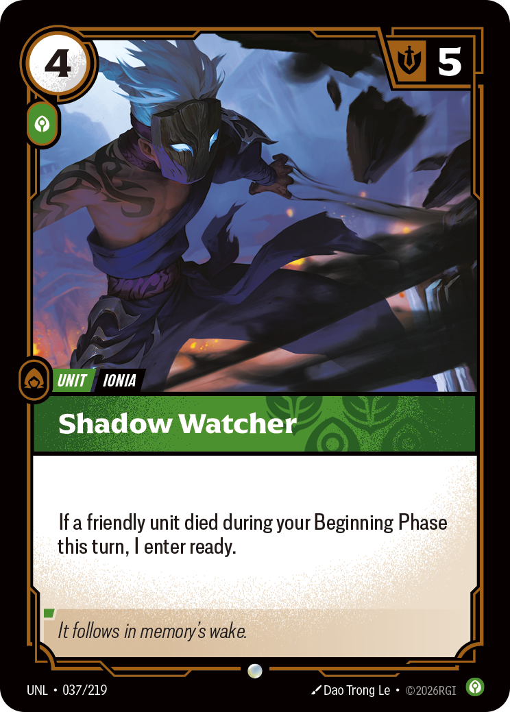front of card Shadow Watcher [Unleashed] 037/219