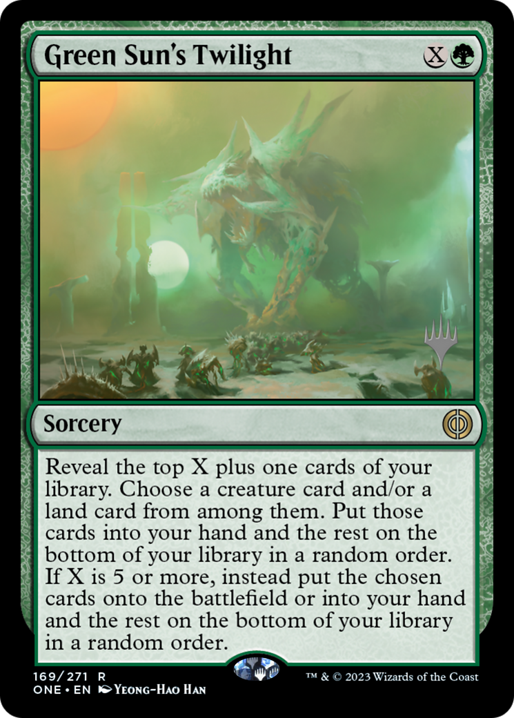 Green Sun's Twilight (Promo Pack) [Phyrexia: All Will Be One Promo Pack]