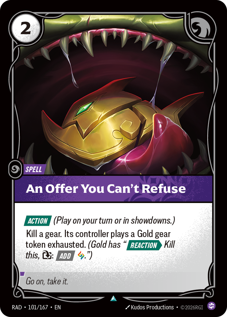 front of card An Offer You Can't Refuse [Radiance] 101/167