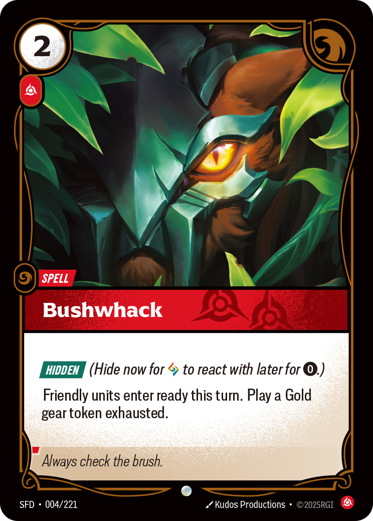 front of card Bushwhack [Spiritforged] 004/221