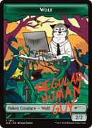 Wolf Token (Rainbow Foil) [Secret Lair Tokens]