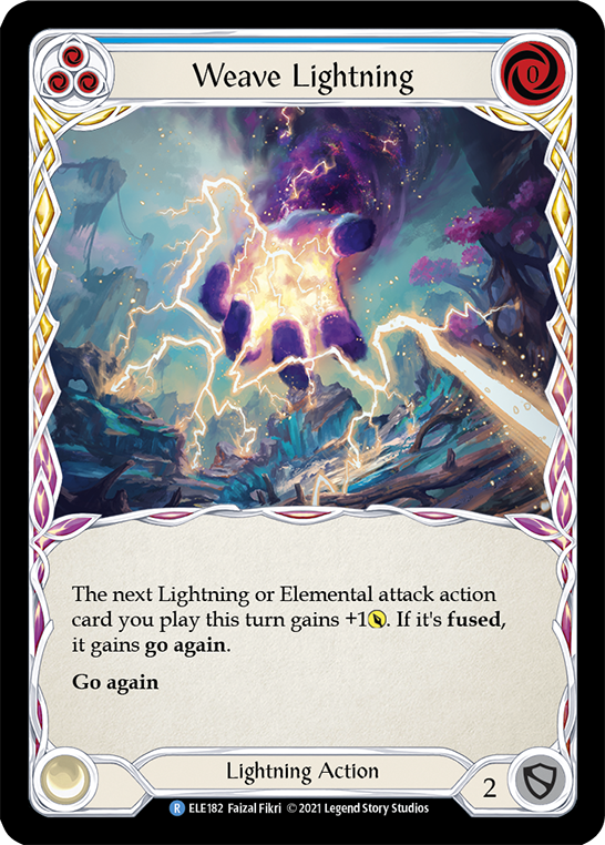 Weave Lightning (Blue) [ELE182] (Tales of Aria) 1st Edition Normal