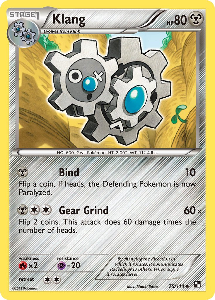 Klang (75/114) (Cracked Ice Holo) (Blister Exclusive) (Black & White: Base Set) [Theme Deck Exclusive]
