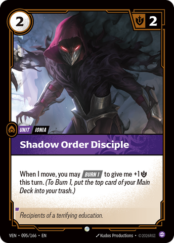 front of card Shadow Order Disciple [Vendetta] 095/166
