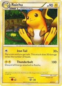 Raichu (10/123) (Cracked Ice Holo) (HeartGold & SoulSilver: Base Set) [Theme Deck Exclusive]