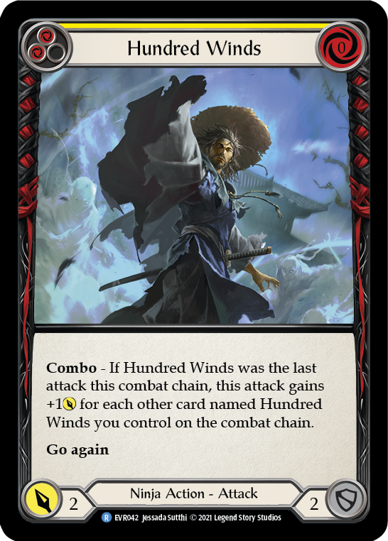 Hundred Winds (Yellow) [EVR042] (Everfest) 1st Edition Rainbow Foil