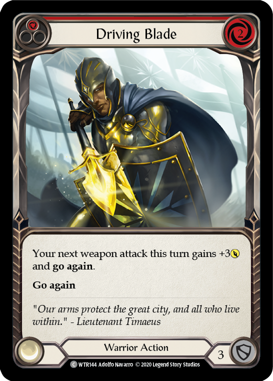 Driving Blade (Red) [U-WTR144] (Welcome to Rathe Unlimited) Unlimited Rainbow Foil