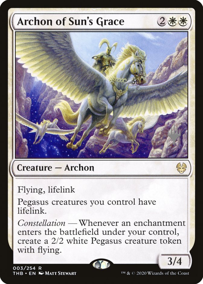 Archon of Sun's Grace (Promo Pack) [Theros Beyond Death Promo Pack]