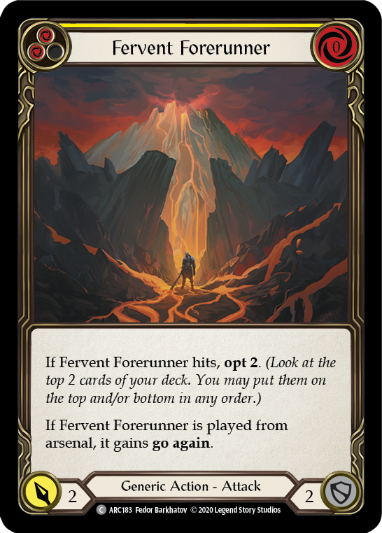 Fervent Forerunner (Yellow) [U-ARC183] (Arcane Rising Unlimited) Unlimited Normal