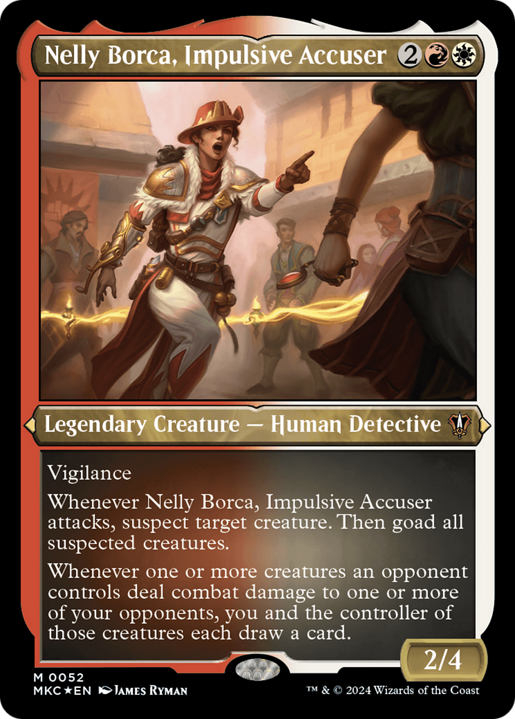 (Thick Stock Display Commander) Nelly Borca, Impulsive Accuser [Murders at Karlov Manor Commander]