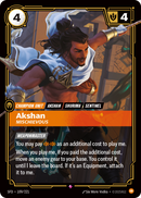 front of card Akshan, Mischievous [Spiritforged] 109/221