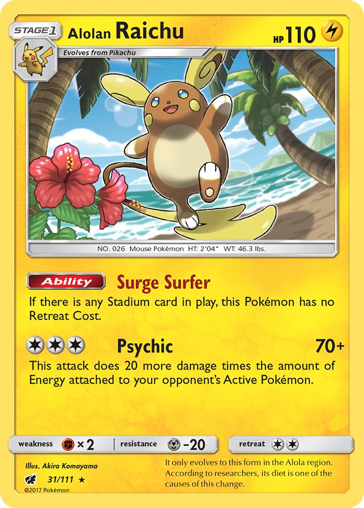 Alolan Raichu (31/111) (Sun & Moon: Crimson Invasion) [Theme Deck Exclusive]