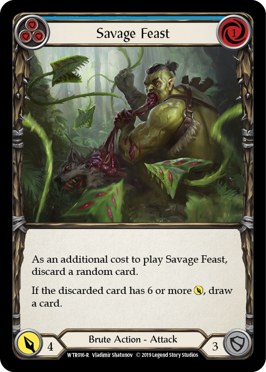 Savage Feast (Blue) [WTR016-R] (Welcome to Rathe) Alpha Print Rainbow Foil