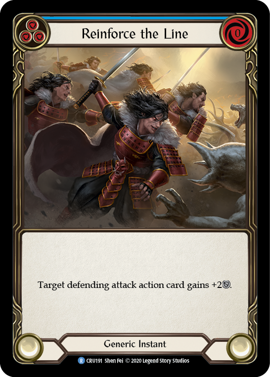 Reinforce the Line (Blue) [CRU191] (Crucible of War) 1st Edition Rainbow Foil