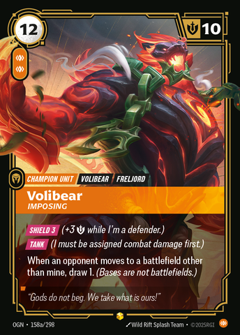 front of card Volibear, Imposing (Showcase) [Origins] #158a