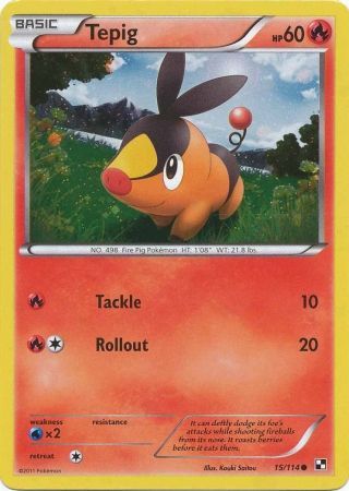 Tepig (15/114) (Cosmos Holo) (Black & White: Base Set) [Theme Deck Exclusive]