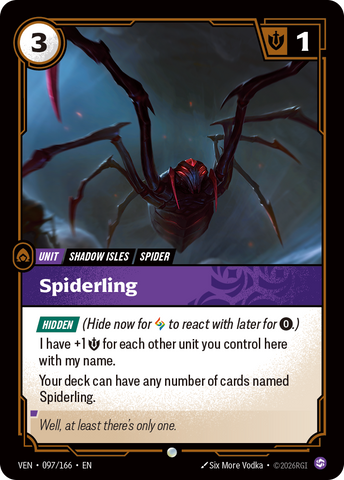 front of card Spiderling [Vendetta] 097/166