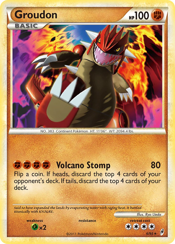 Groudon (6/95) (HeartGold & SoulSilver: Call of Legends) [Theme Deck Exclusive]