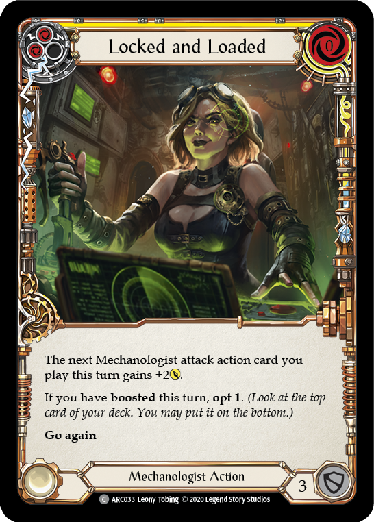 Locked and Loaded (Yellow) [U-ARC033] (Arcane Rising Unlimited) Unlimited Rainbow Foil