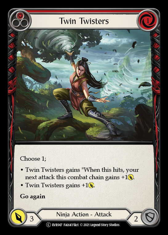 Twin Twisters (Red) [EVR047] (Everfest) 1st Edition Rainbow Foil