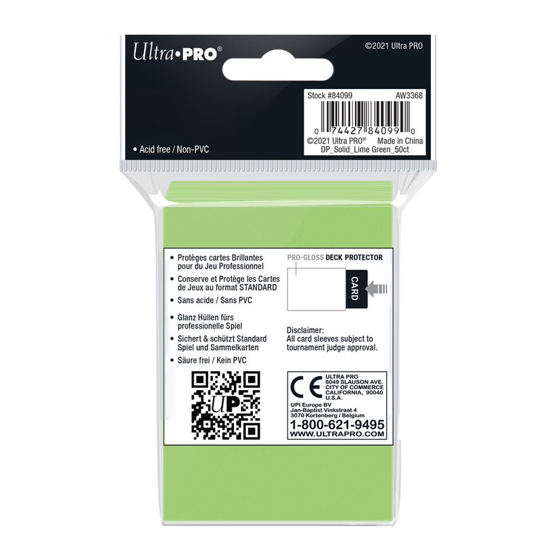 Ultra PRO: Standard 50ct Sleeves - PRO-Gloss (Lime Green)