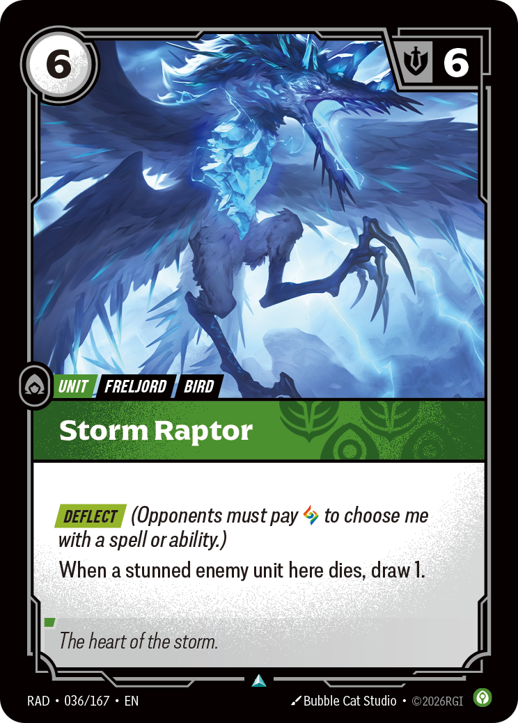 front of card Storm Raptor [Radiance] 036/167