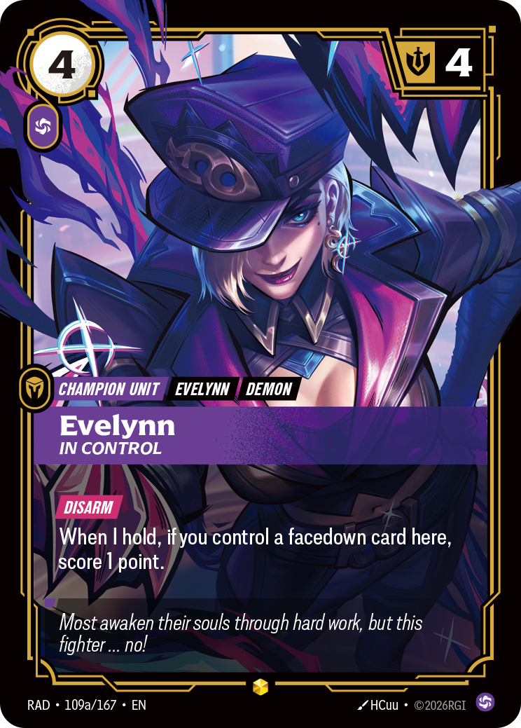 front of card Evelynn, In Control (Alternate Art) [Radiance] 109a/167