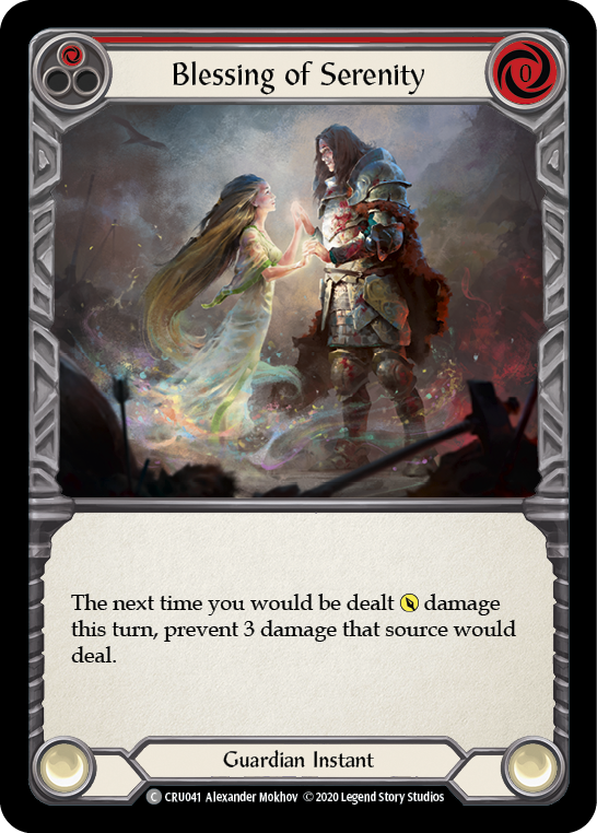 Blessing of Serenity (Red) [CRU041] (Crucible of War) 1st Edition Rainbow Foil