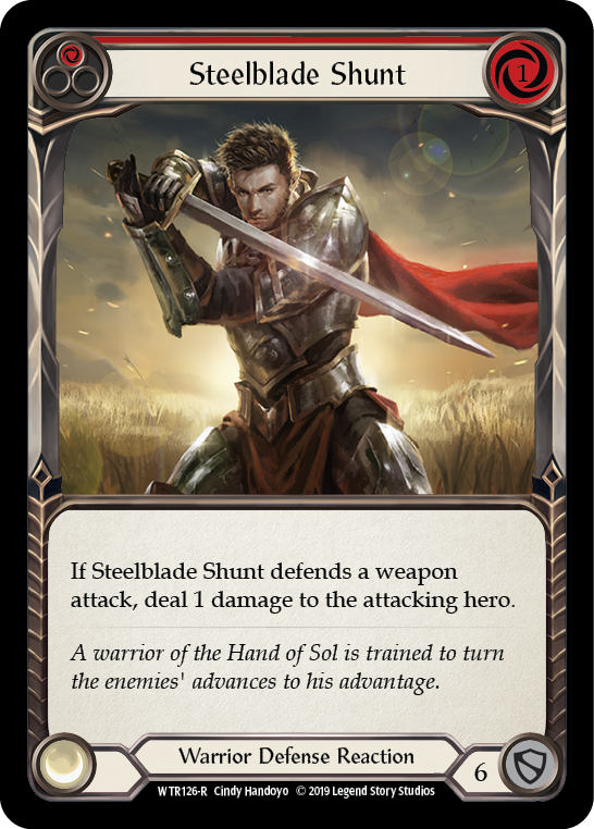 Steelblade Shunt (Red) [WTR126-R] (Welcome to Rathe) Alpha Print Rainbow Foil