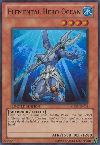 Elemental Hero Ocean [CT07-EN018] Super Rare