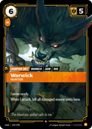 front of card Warwick, Hunter [Origins]