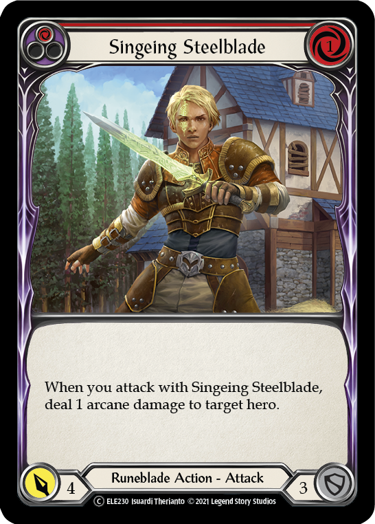 Singeing Steelblade (Red) [U-ELE230] (Tales of Aria Unlimited) Unlimited Rainbow Foil